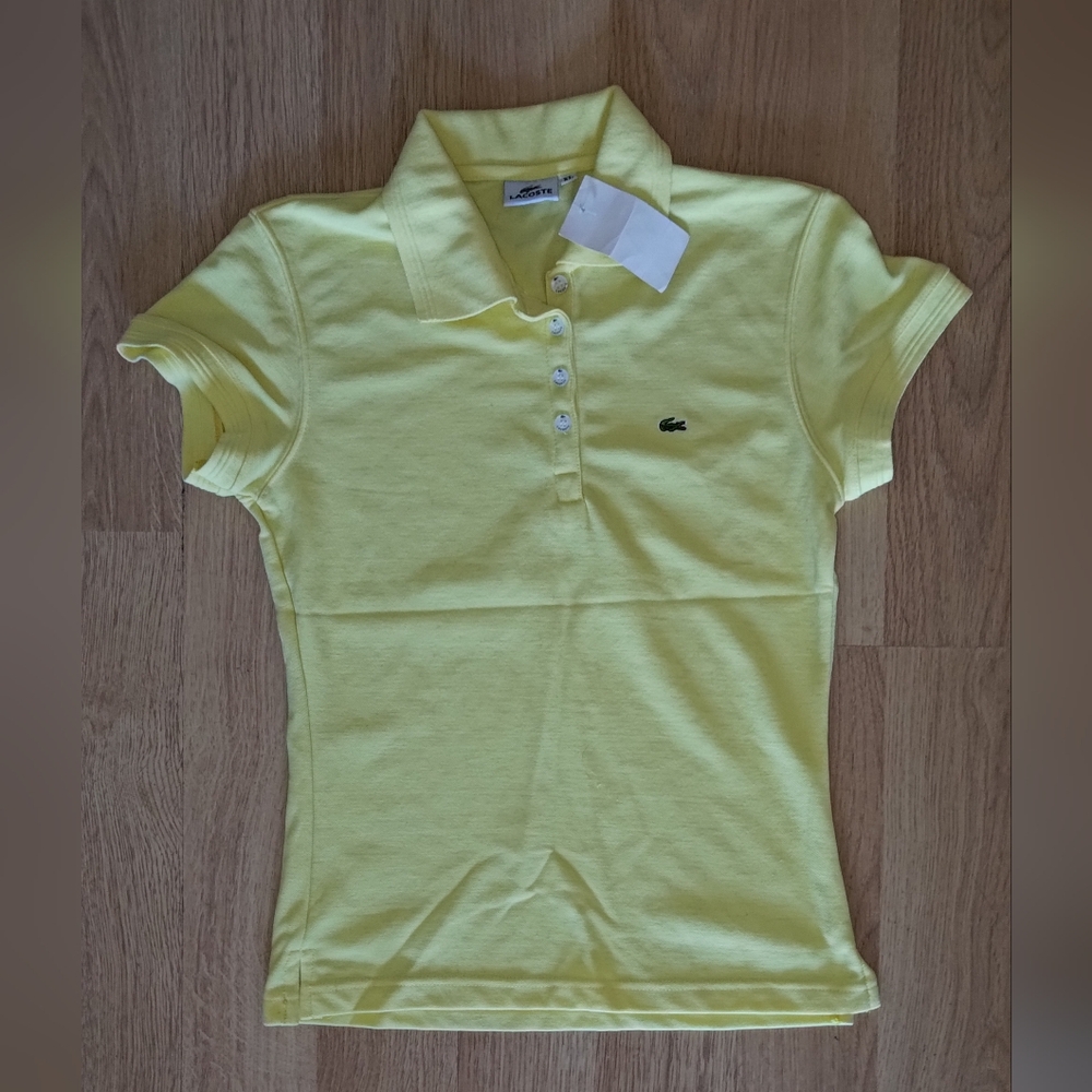 Lacoste Women's Polo Shirt - Light Green Size XL NWT